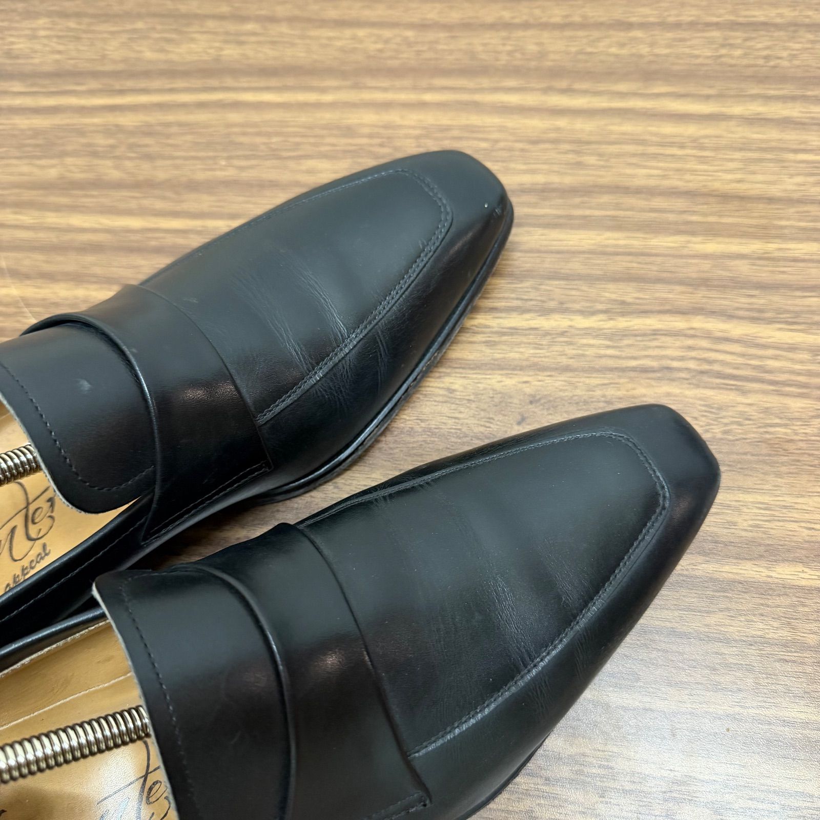  BENTER ローファー レザー 革靴 サイズ39 ブラック 黒 メンズ ローファー ブーツ 革靴