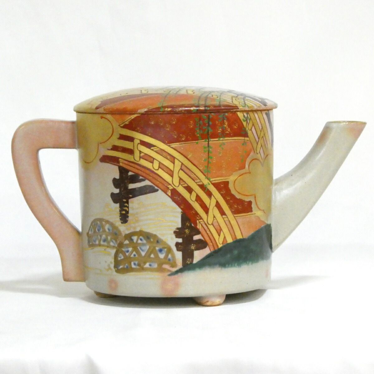 十月の特売品 泉山窯 前田宝泉造 御本色絵 柳橋 水次 茶道具