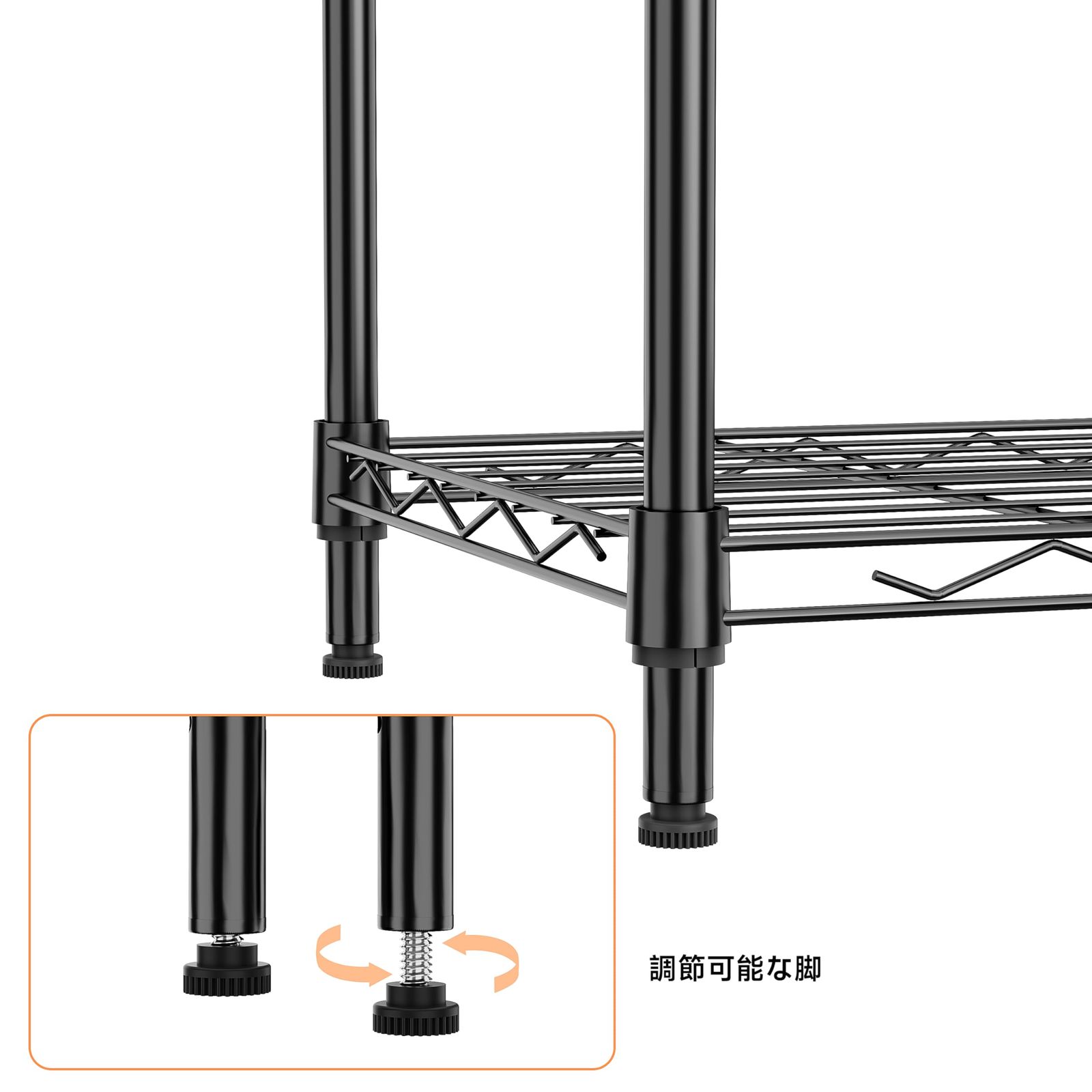 新品 IZEUK スチールラック 4段 固定メッシュ棚 収納棚 防錆加工
