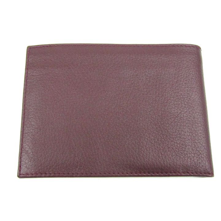 ヴァレンティノ 二つ折り財布 レザー 小銭入れあり ウォレット ブランド メンズ ワインレッド VALENTINO