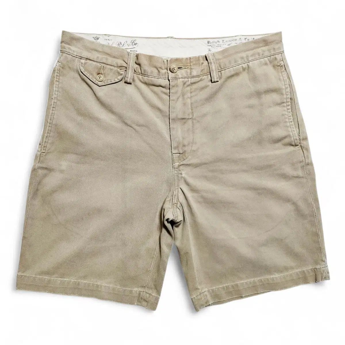 30 ポロラルフローレン スリム GI フィット サンド フラット チノ ハーフ パンツ ヴィンテージ