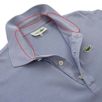 ラコステ LACOSTE 80s ポロシャツ 鹿の子 ワンポイント ワニ 42 紫