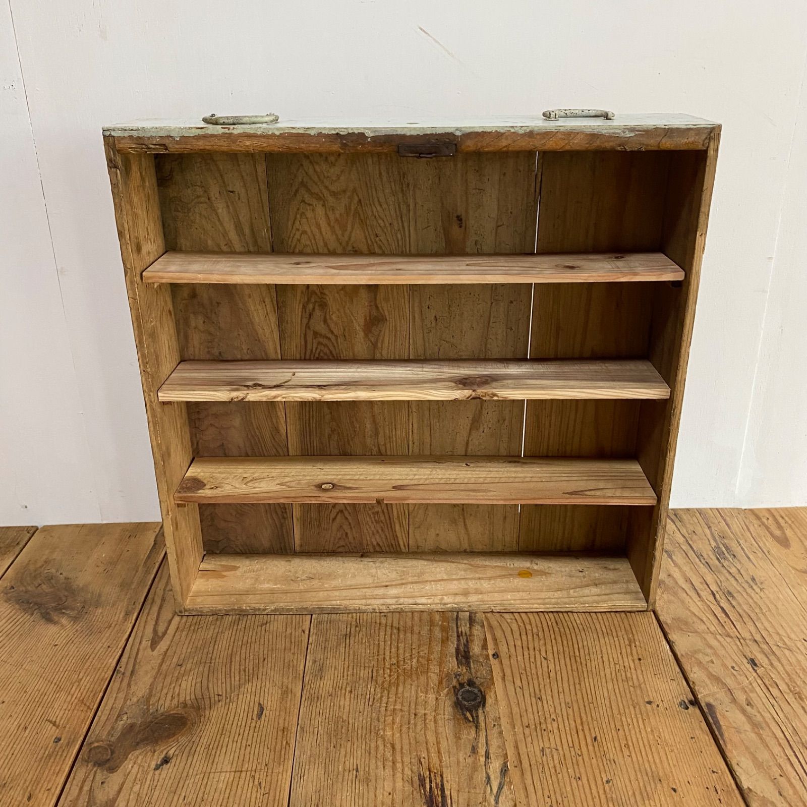 アンティーク オープンラック 棚 キッチン収納 無垢材 z935