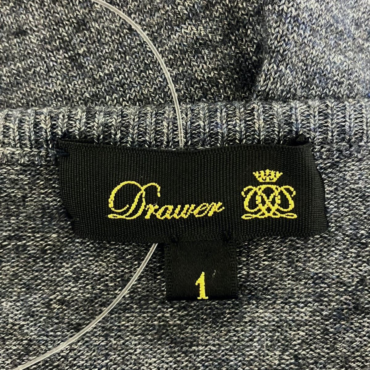 カシミア混合 Drawer タートルニット ハイゲージ 薄手 ネイビー Drawer