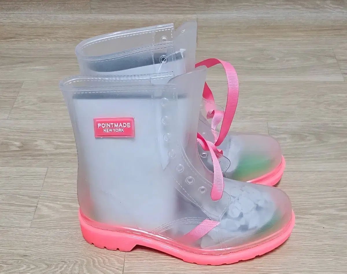 フォントメイド ピンク レインブーツ 長靴 240