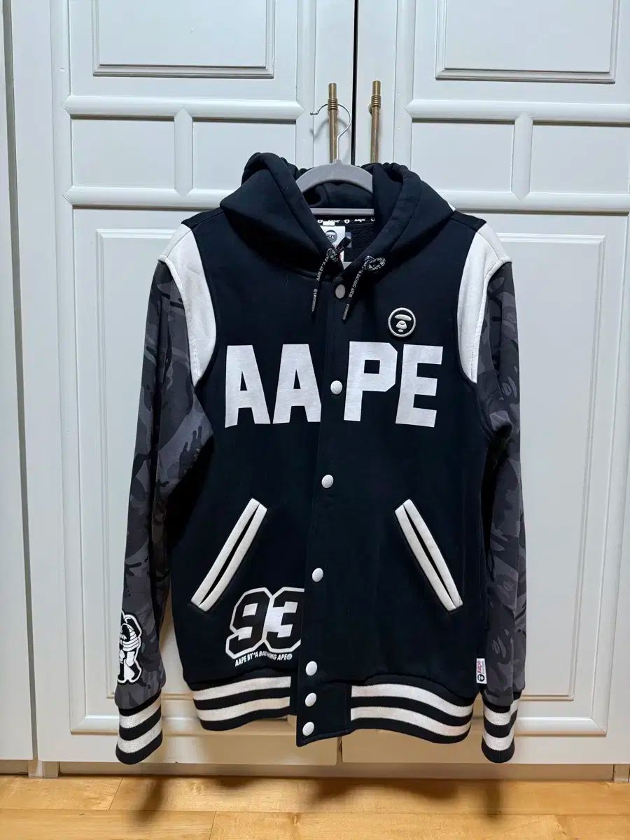 AAPE WHOスタジアム ジャケット ブラック エイプ A BATHING APE M