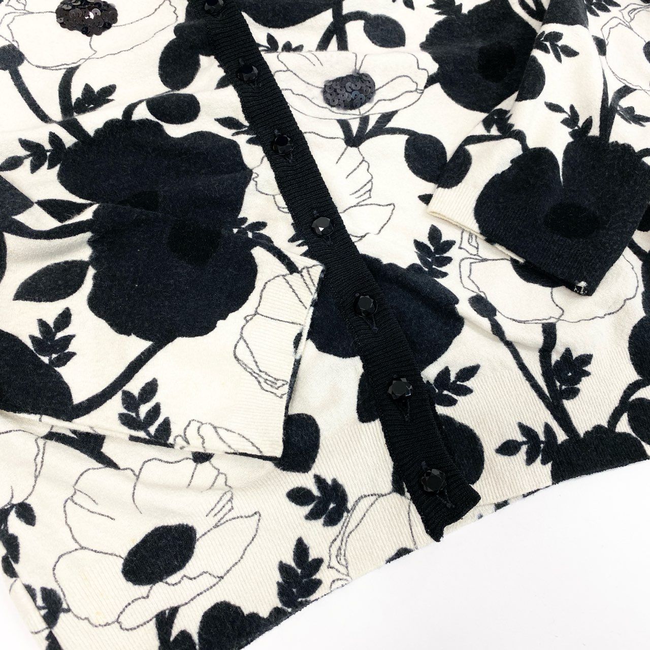 31k2 Blumarine ブルマリン イタリア製 長袖ニットカーディガン 花柄