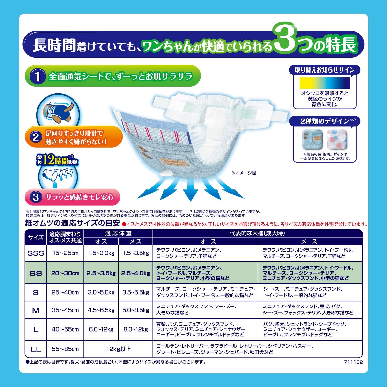 マナーウェア 犬用 おむつ 長時間オムツ SSサイズ 超小 小型犬用 240枚 30枚×8 おしっこ ペット用品 ユニチャーム ケース品