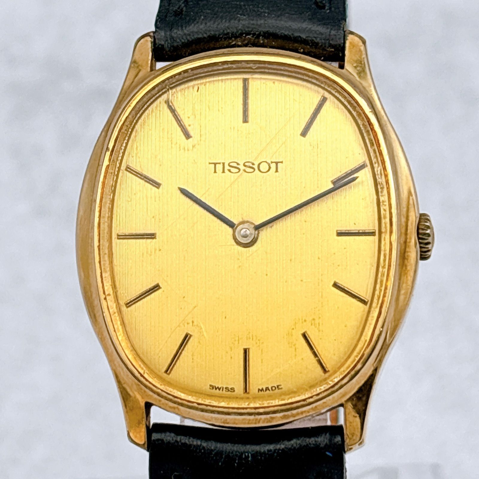 稼働 TISSOT ティソ メンズ 腕時計 ゴールド文字盤 手巻き 31