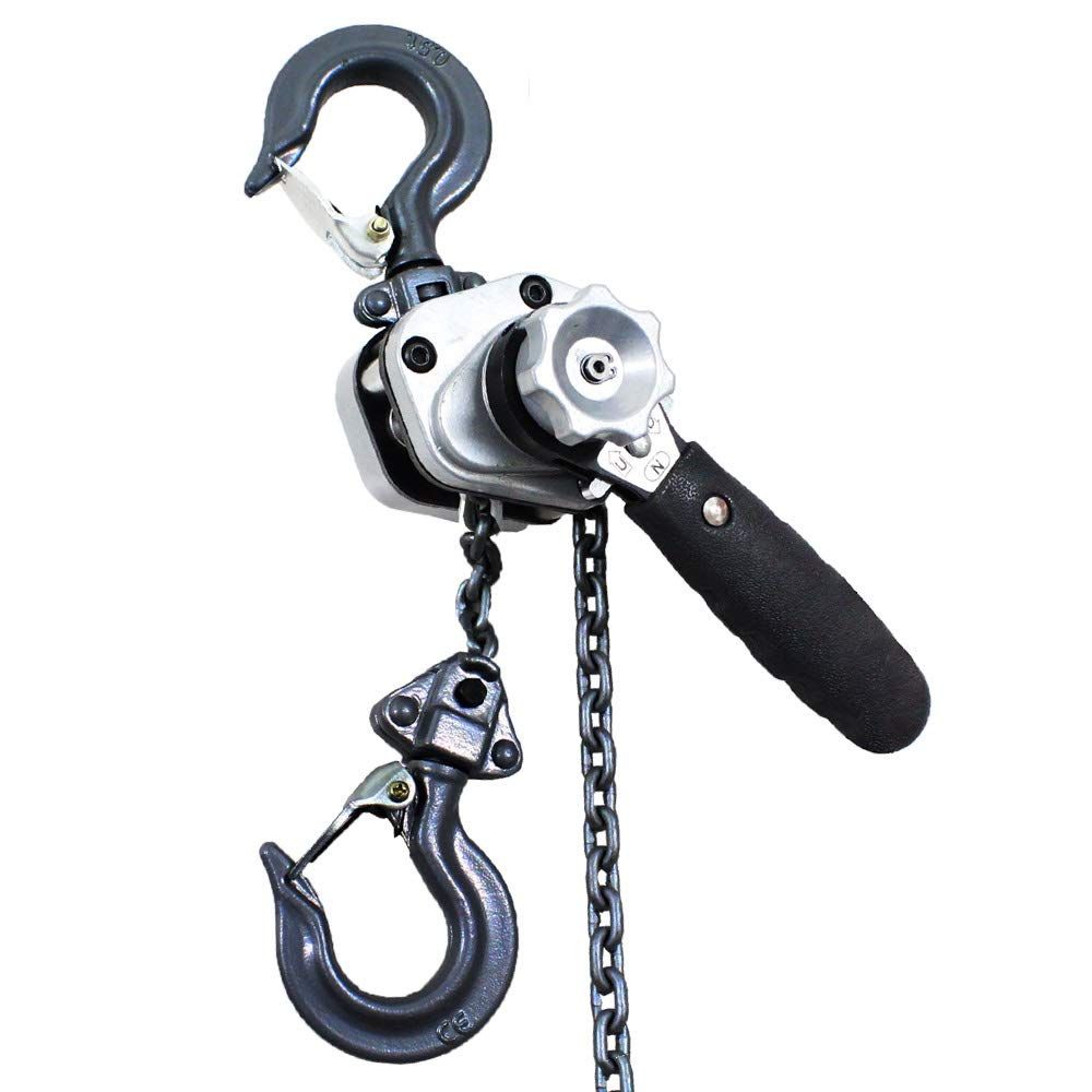ベストアンサー VM レバーホイスト チェーン 1.5m ローラー チェーンブロック 荷締機 ガッチャ がっちゃ 滑車 ホイスト 固定 工具 軽量化 小型化 1台 0.75t シルバー