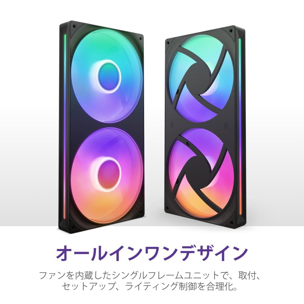 NZXT F 280 RGB Core Black 2ファン搭載 mm シングルフレーム RGBファン RF U 28 HF B 1 FN 2264