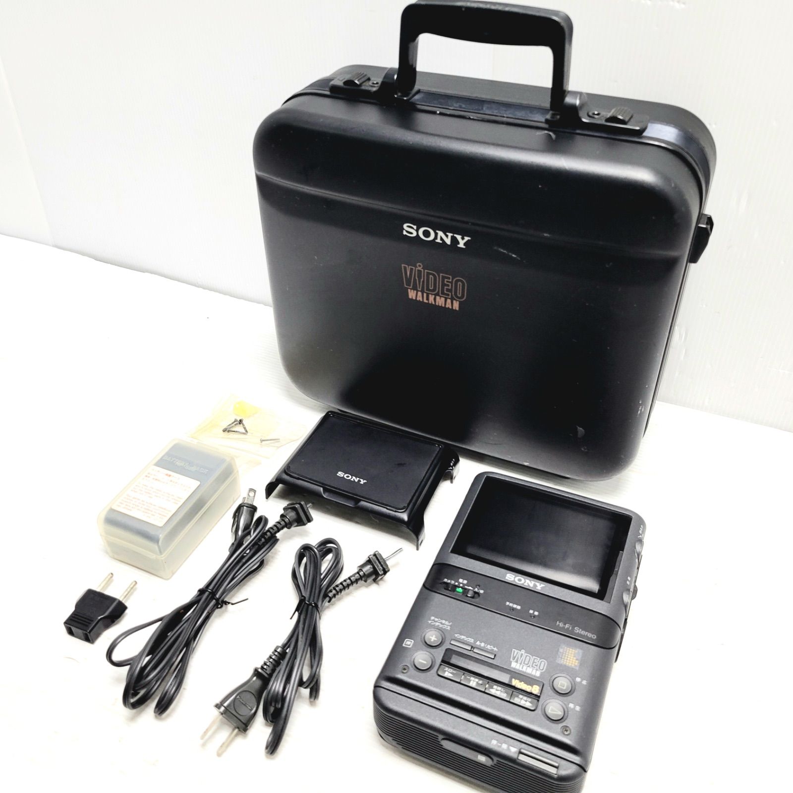 ジャンク品 SONY ビデオウォークマン GV-500 92年製 ケース付き