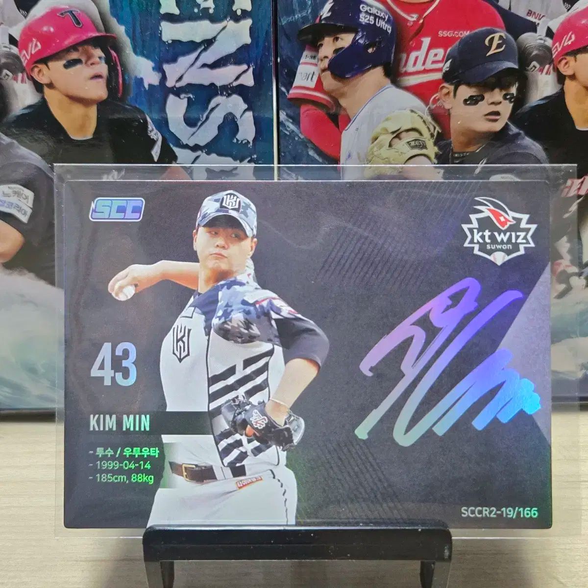 2019 scc kbo Regular 2 KTキム・ミン 印刷サイン 出品
