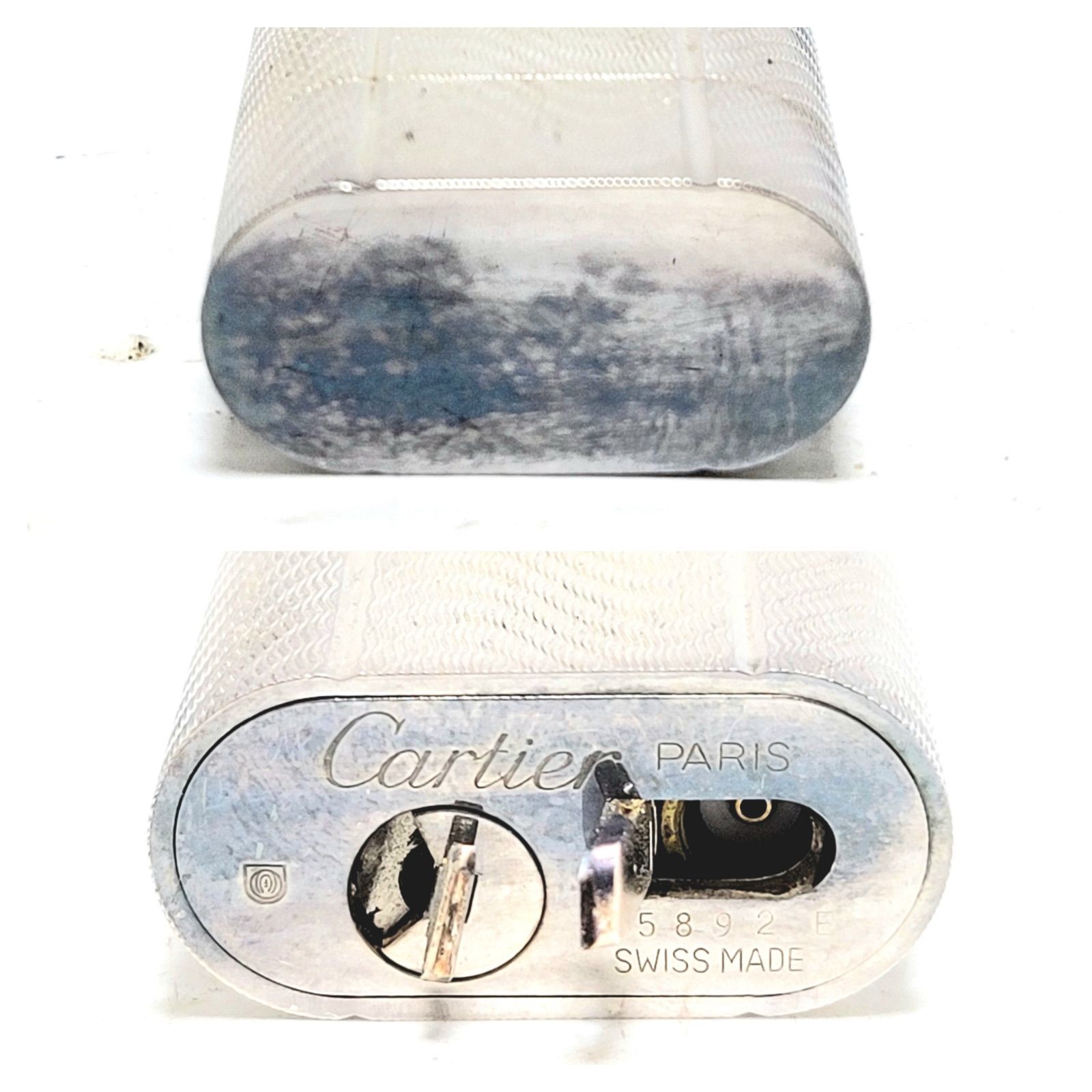  着火 済 Cartier カルティエ ガスライター シルバー ライター本体 喫煙具 ライター