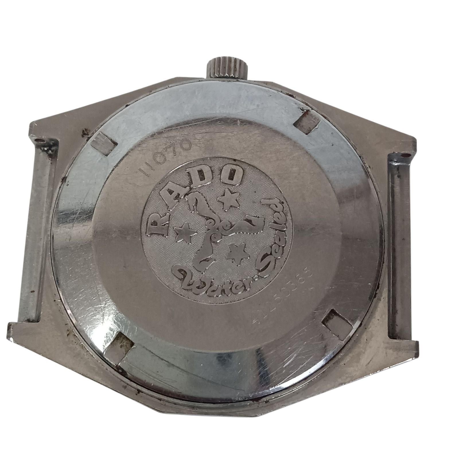  稼働 1102 1 RADO SPACE FLIGHT 702 ラドー スペースフライト メンズ腕時計 カットガラス 自動巻き デイト フェイスのみ 自動巻き時計 腕時計(アナログ)