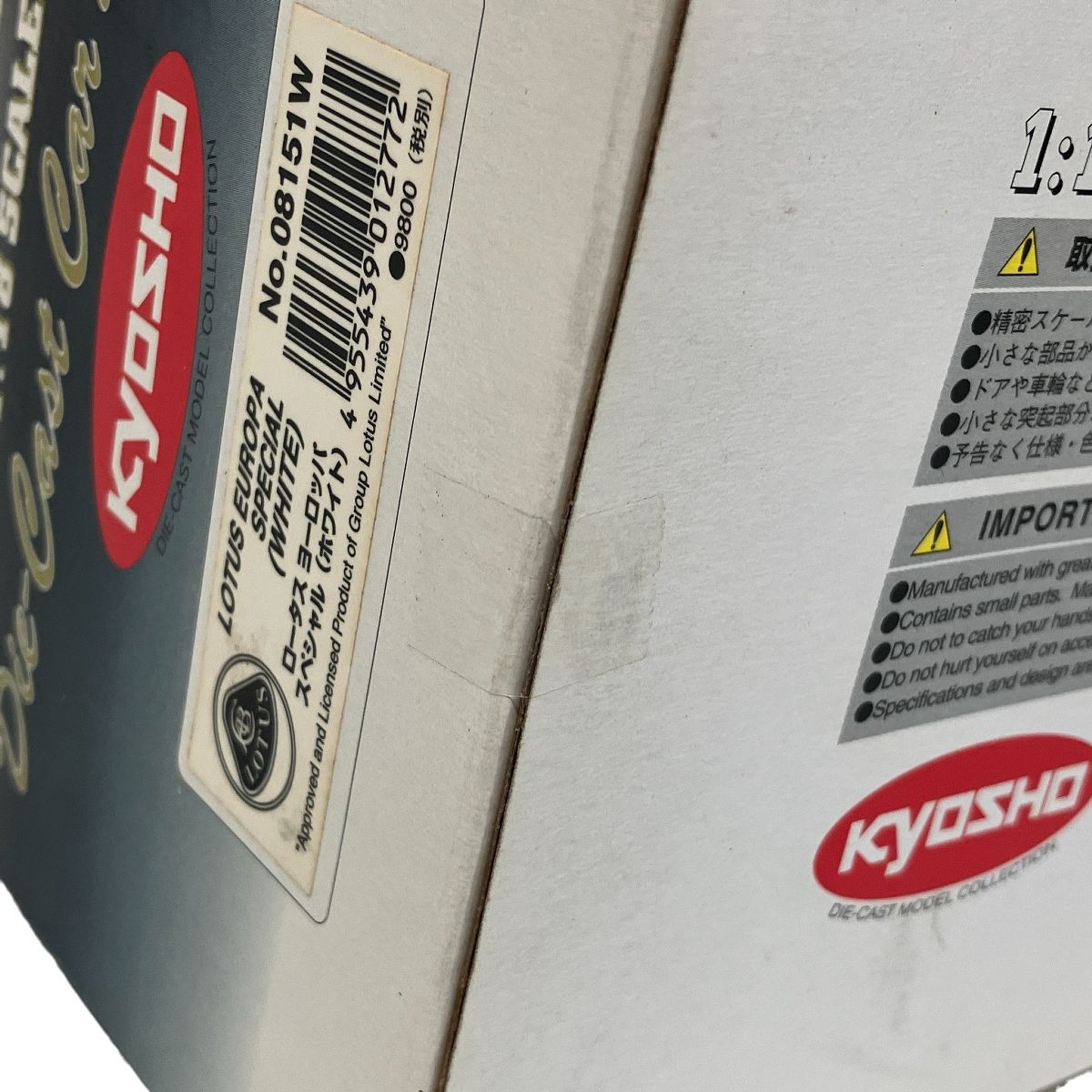 KYOSHO LOTUS EUROPIA SPECIAL WHITE ロータス ヨーロッパ ホワイト 京商 ダイキャスト カー 1 18 No.08151W F10571054