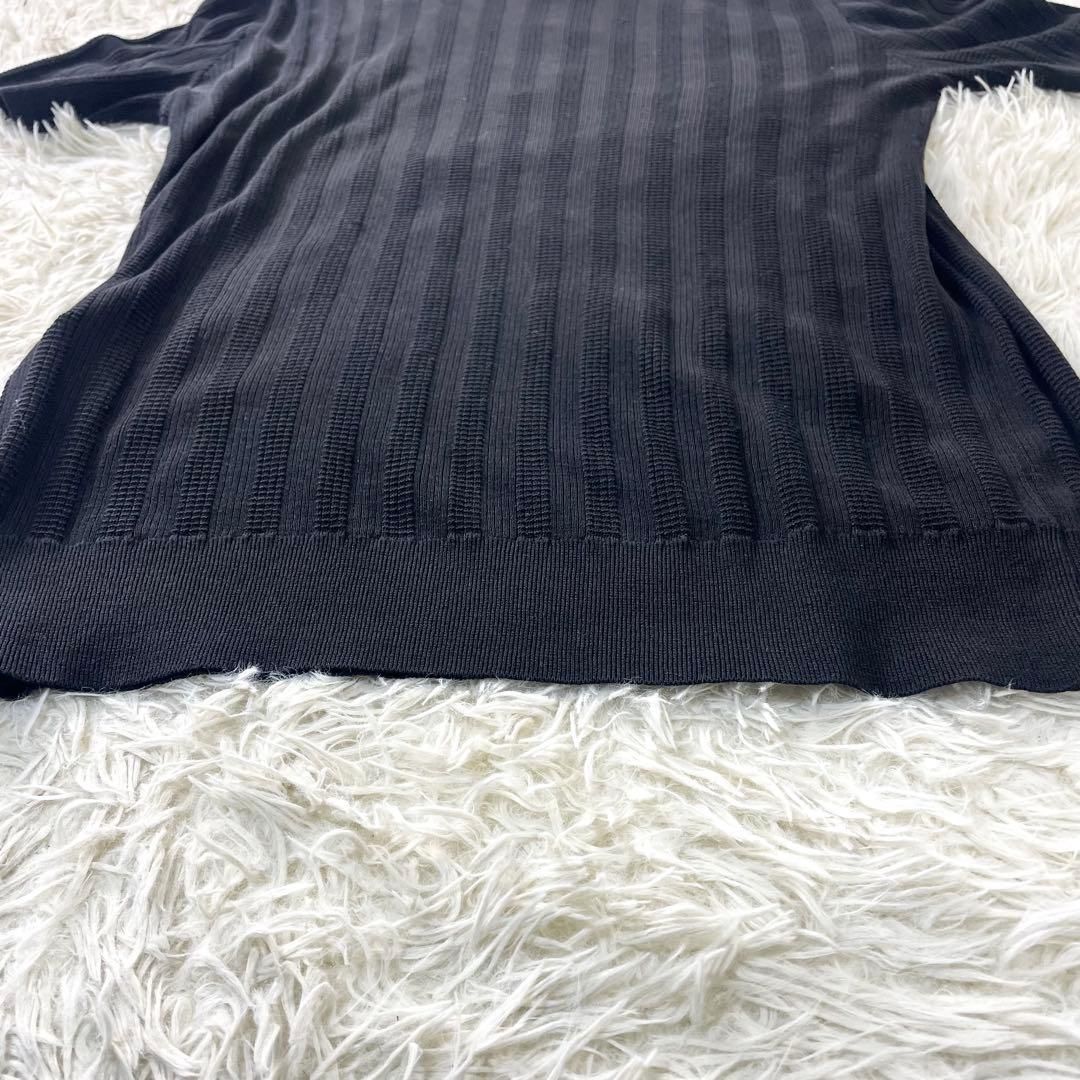 エルメス HERMES ニット カットソー トップス ブラック Lサイズ 黒