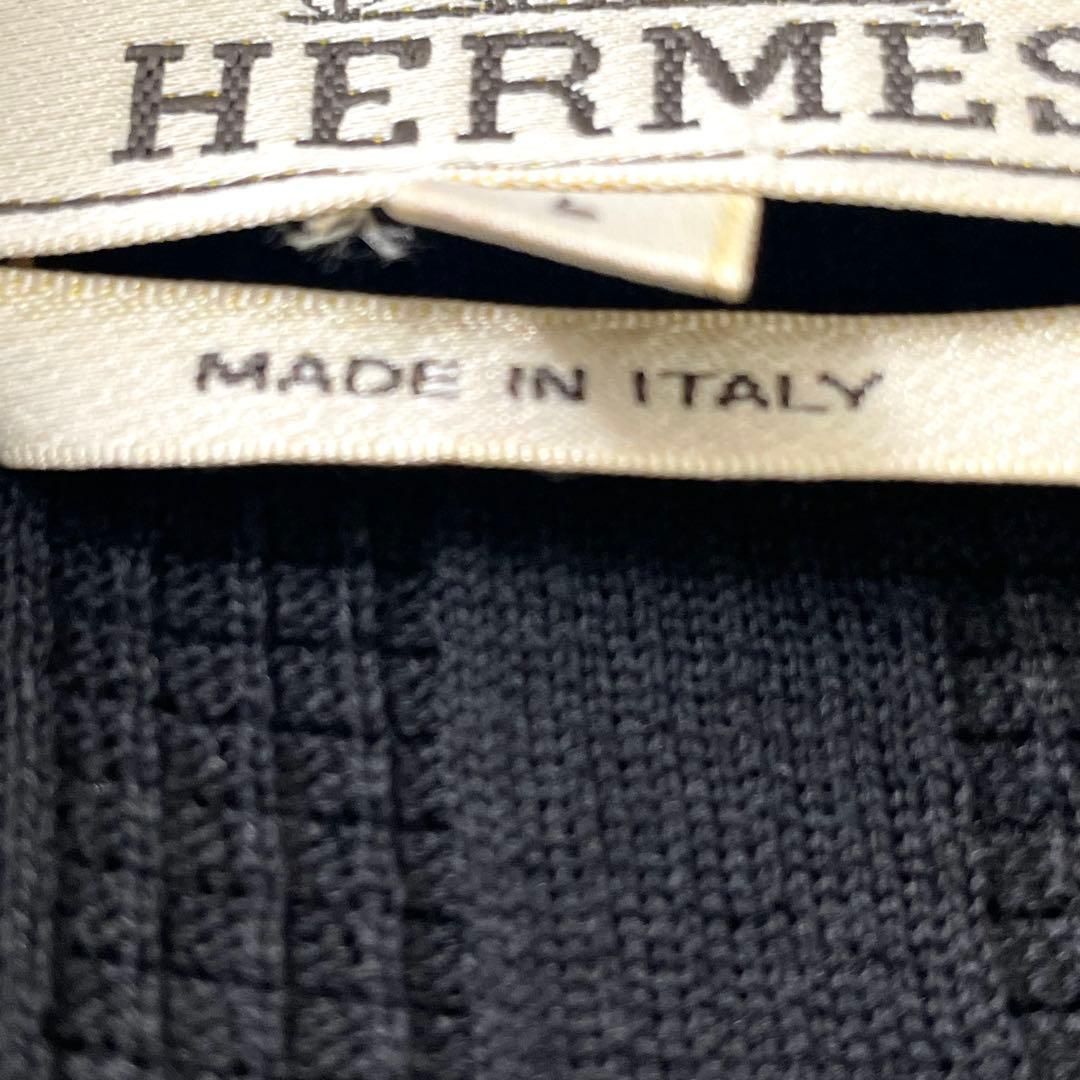 エルメス　HERMES ニット　カットソー　トップス　ブラック　Lサイズ　黒 エルメス HERMES ニット カットソー トップス ブラック Lサイズ 黒