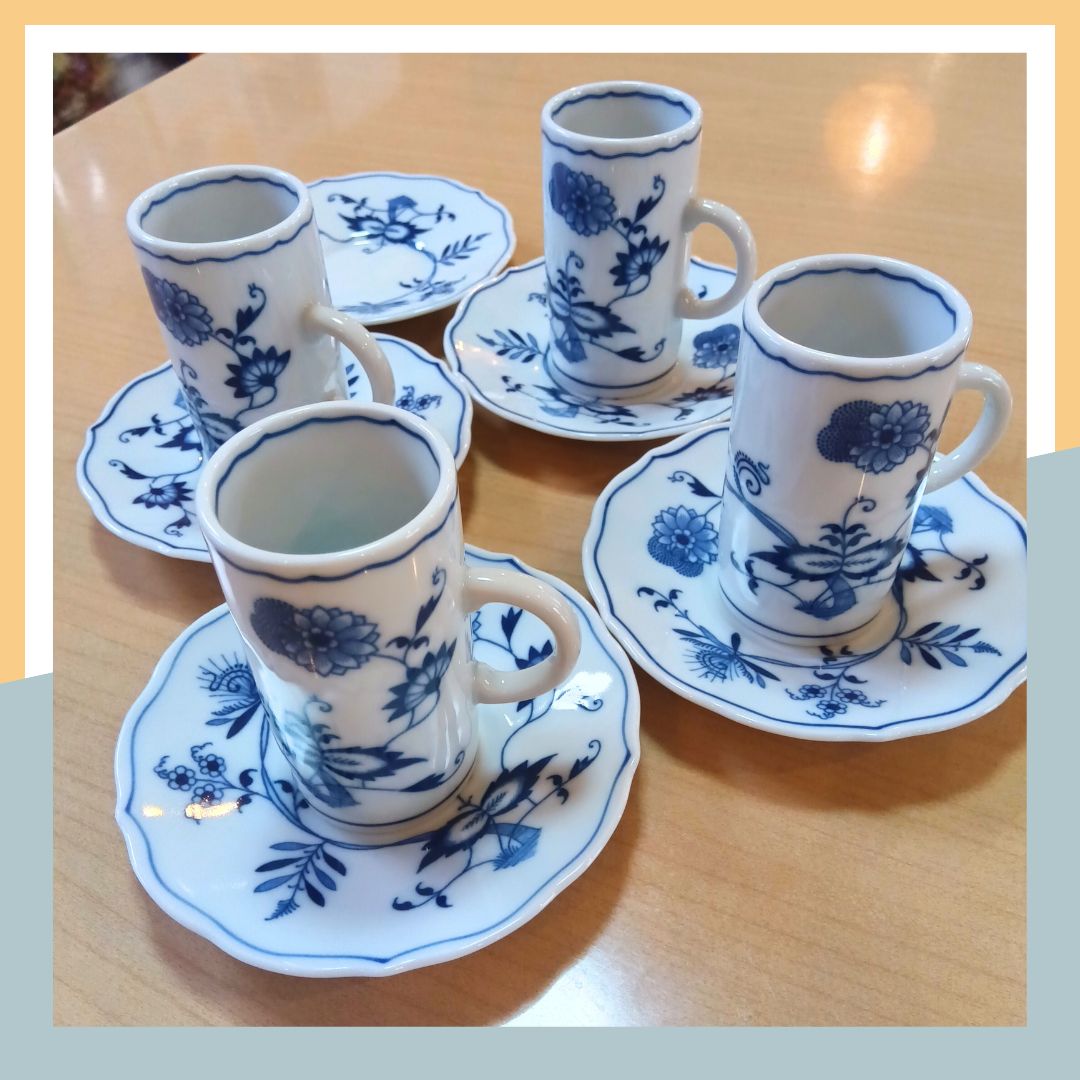 ブルーダニューブ ティーカップ&ソーサー 5客セット(コーヒー) ブルー