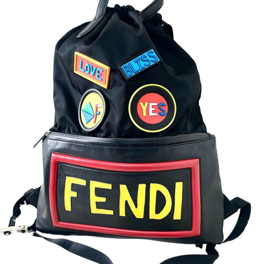 フェンディ FENDI リュックサック バックパック デカロゴ レザー