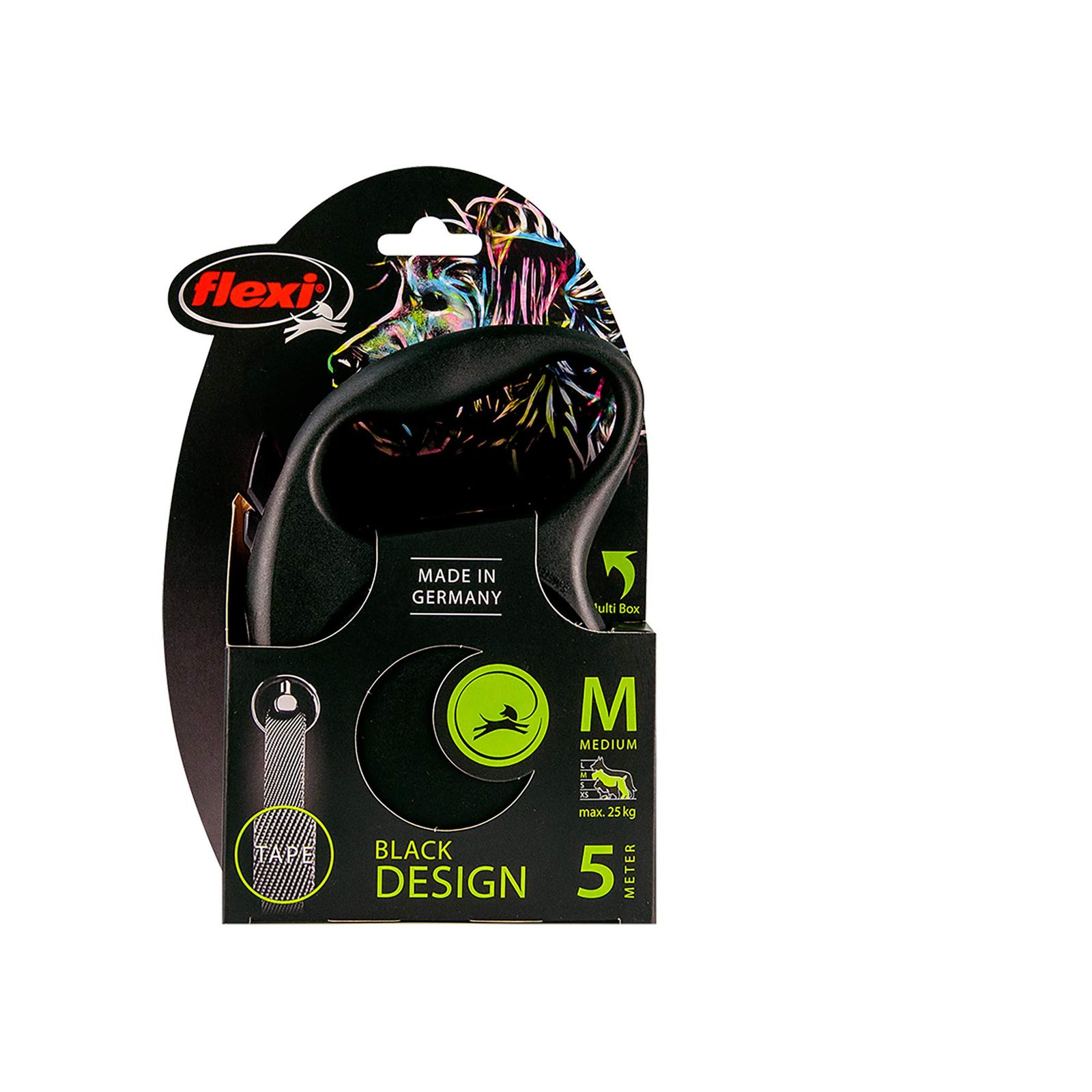 新品 ブラックデザイン テープ (flexi) M(25kg未満) 5m フレキシ