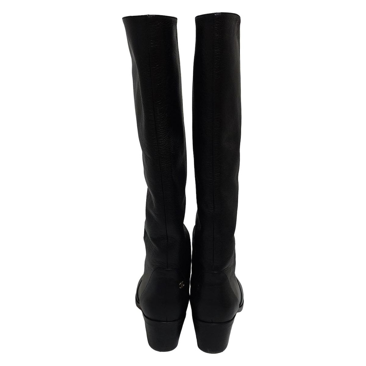 CHANEL(シャネル) ロングブーツ 36 1/2 C レディース - G30180 黒 ココ