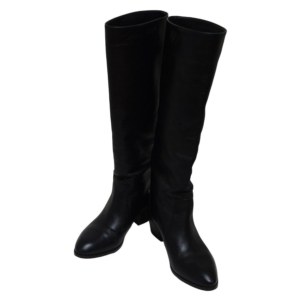 CHANEL(シャネル) ロングブーツ 36 1/2 C レディース - G30180 黒 ココ