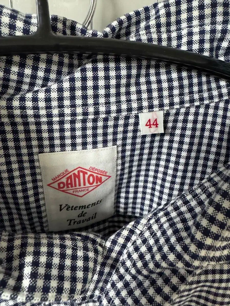 ダントン ラウンド ギンガムチェック シャツ 44