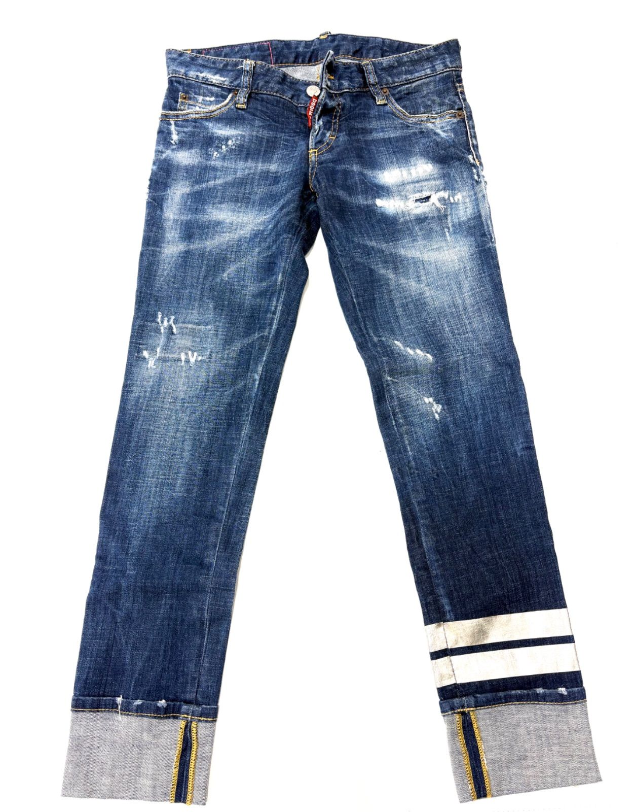 DSQUARED2 S75LB0459 ディースクエアード ダメージ加工 デニム ジーンズ ジーパン ブルー レディース サイズ36