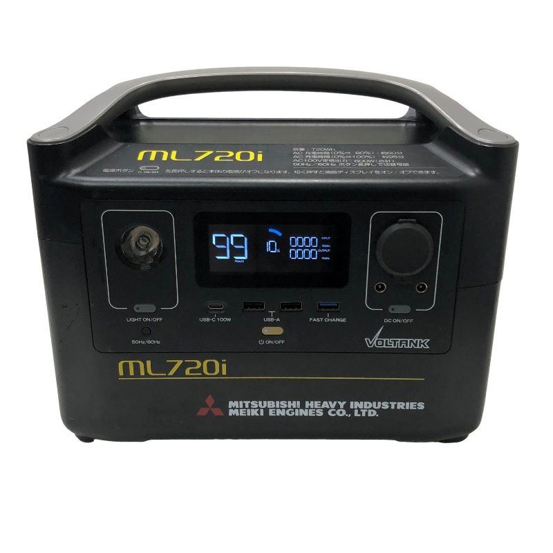 三菱重工 ポータブル電源 VOLTANK ML ML720i ブラック 稼働 済 22510K778