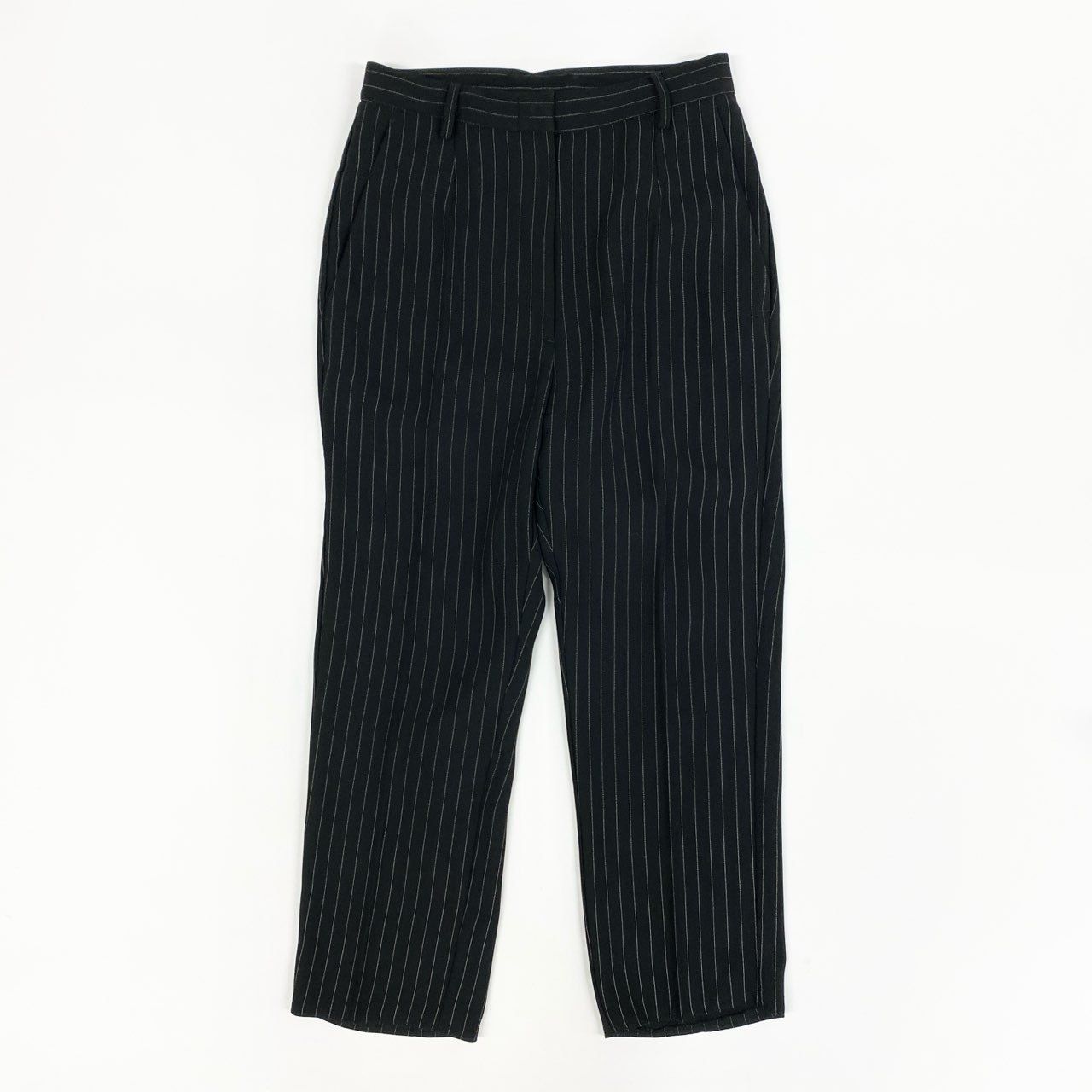 31k2 MM6 Maison Margiela エムエムシックス メゾンマルジェラ イタリア製 ストライプ柄 スラックスパンツ ボトムス S32KA0463 38 ブラック レディースo07t