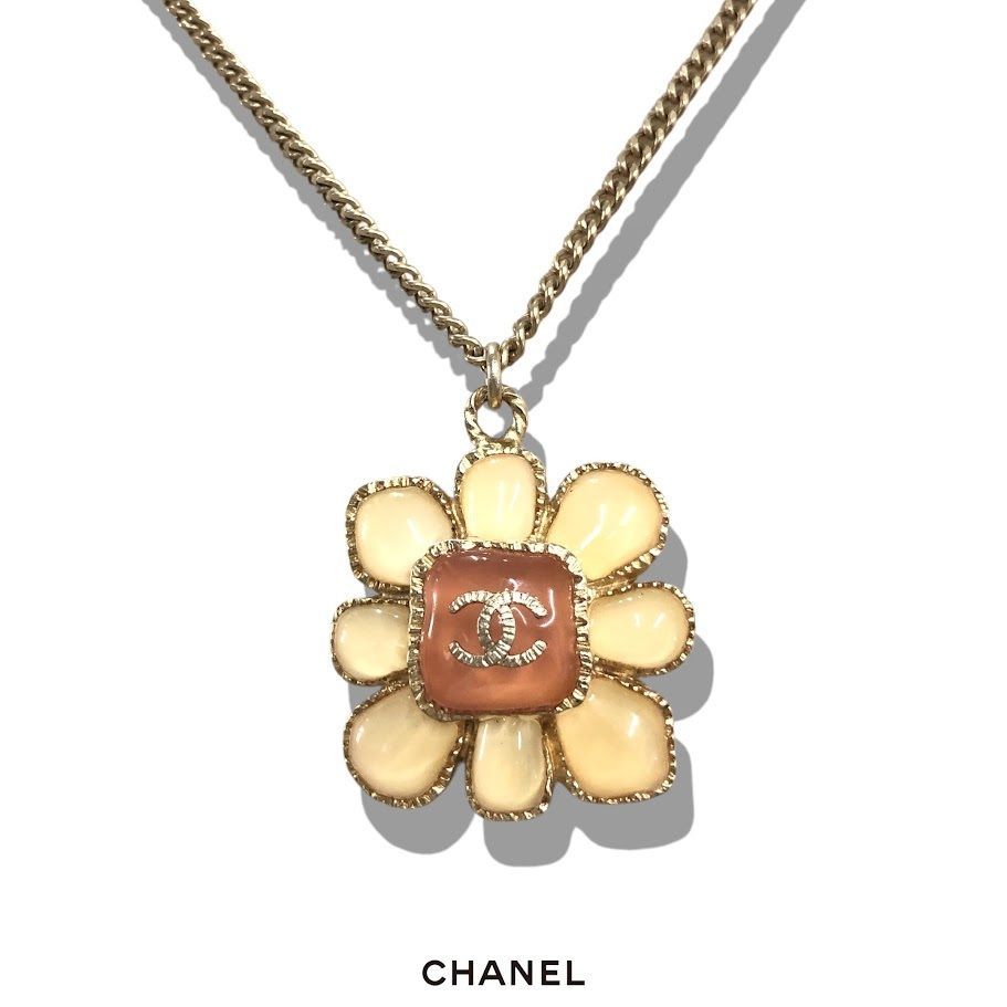 超美品 CHANEL シャネル ココマーク ネックレス ストーン シルバー 黒 B13B アクセサリー レディース【本物保証】 CHANEL シャネル ネックレス ココマークネックレス - ゴールド ピンク