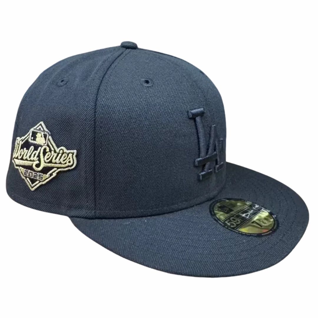海外 ニューエラ ロサンゼルスドジャース 59 FIFTY ワールドシリーズ2025 サイドパッチ ブラック ゴールド Era Los Angeles Dodgers Black G