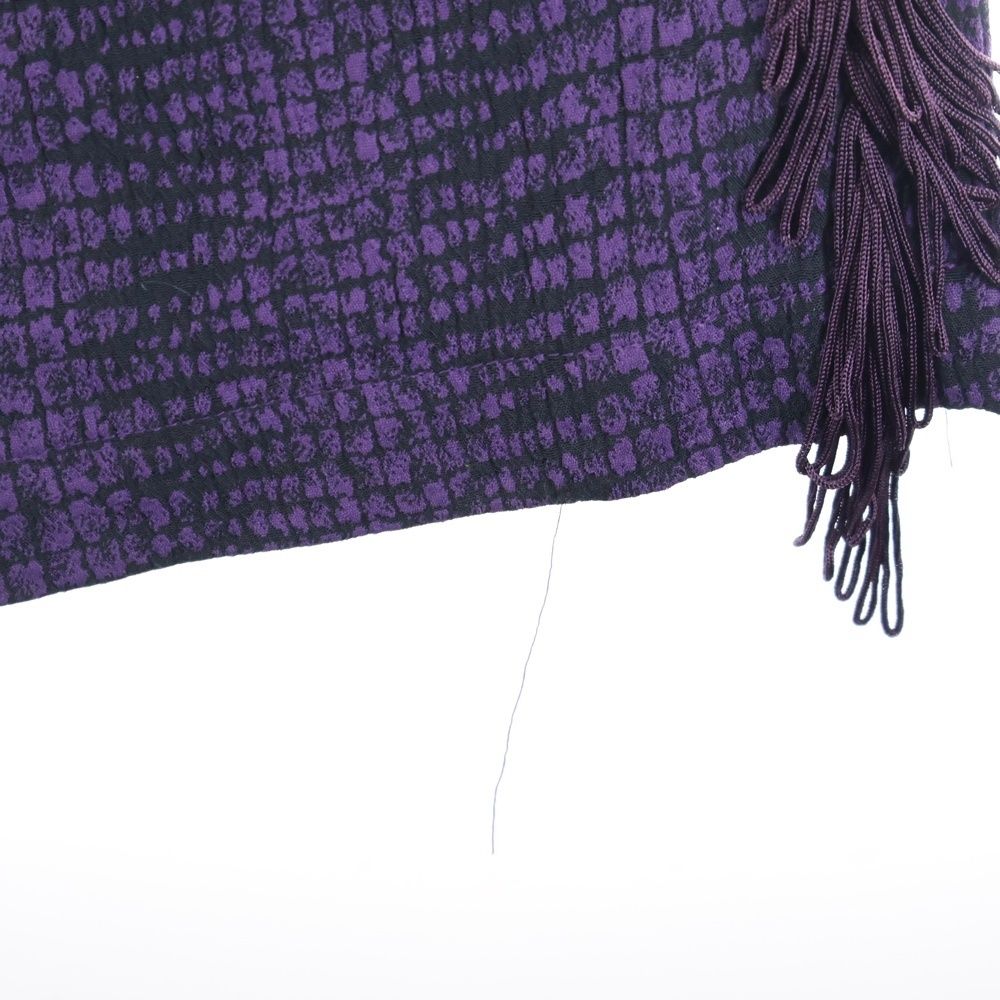 フリンジ総柄イージースラックスパンツ