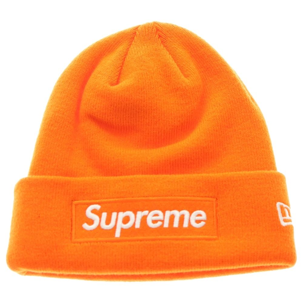 SUPREME (シュプリーム) 24AW×New Era Box Logo Beanie ニューエラ ボックスロゴ ビーニー ニットキャップ オレンジ
