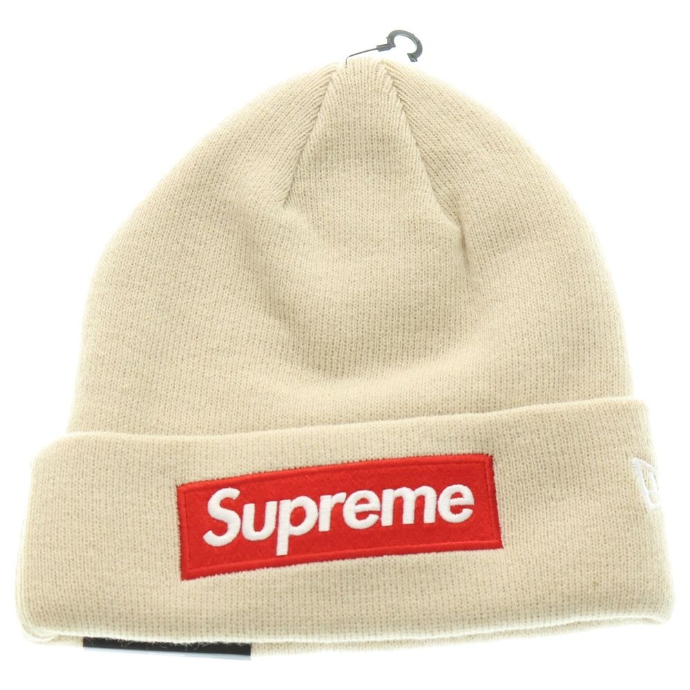 SUPREME シュプリーム 24AW×New Era Box Logo Beanie ニューエラ ボックスロゴ ビーニー ニットキャップ ベージュ