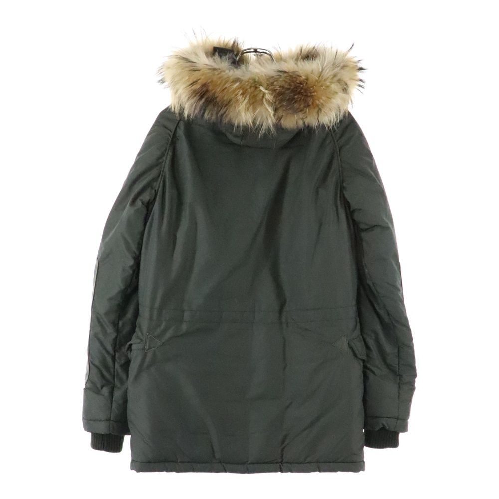 DUVETICA デュベティカ ファーフーデッド ミリタリー ジップアップ ダウンジャケット パーカー カーキ