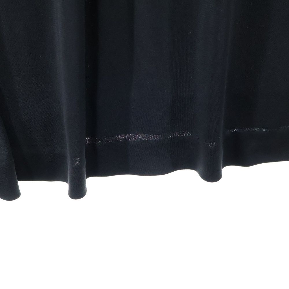 LEONARD レオナール 袖切替 ヘンリーネック 半袖 ワンピース レディース ブラック 0130262