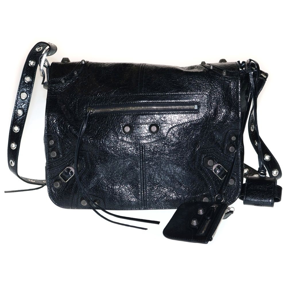 BALENCIAGA バレンシアガ ルカゴール ショルダーバッグ ブラック シルバー金具 レザー 719093 BALENCIAGA（バレンシアガ） ショルダーバッグ LE CAGOLE ル カゴール