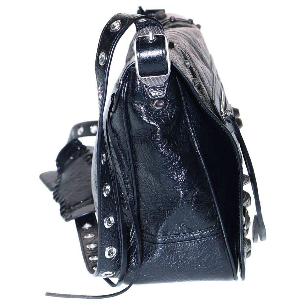 BALENCIAGA バレンシアガ ルカゴール ショルダーバッグ ブラック シルバー金具 レザー 719093 BALENCIAGA(バレンシアガ) / ル・カゴール ミディアム/ショルダー