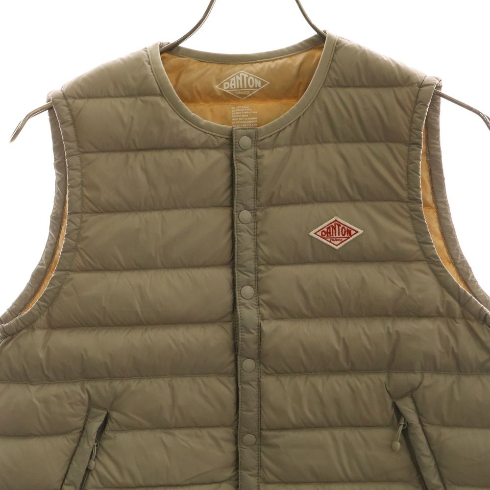 DANTON ダントン Inner Down Vest ロゴワッペン インナー ダウン ベスト ベージュ レディース 18A‐KW‐001 GULLKHAN_COM