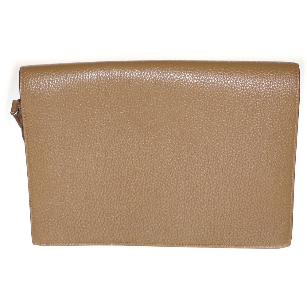 HERMES エルメス ポシェット ジェット レザー クラッチ セカンドバッグ シルバー金具 ブラウン P刻印