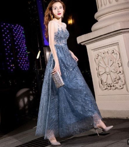 発表会 結婚式 花柄 パーティ 透け感 大人の女性 優しさ 演奏会 ドレス 9号 M OPN1039