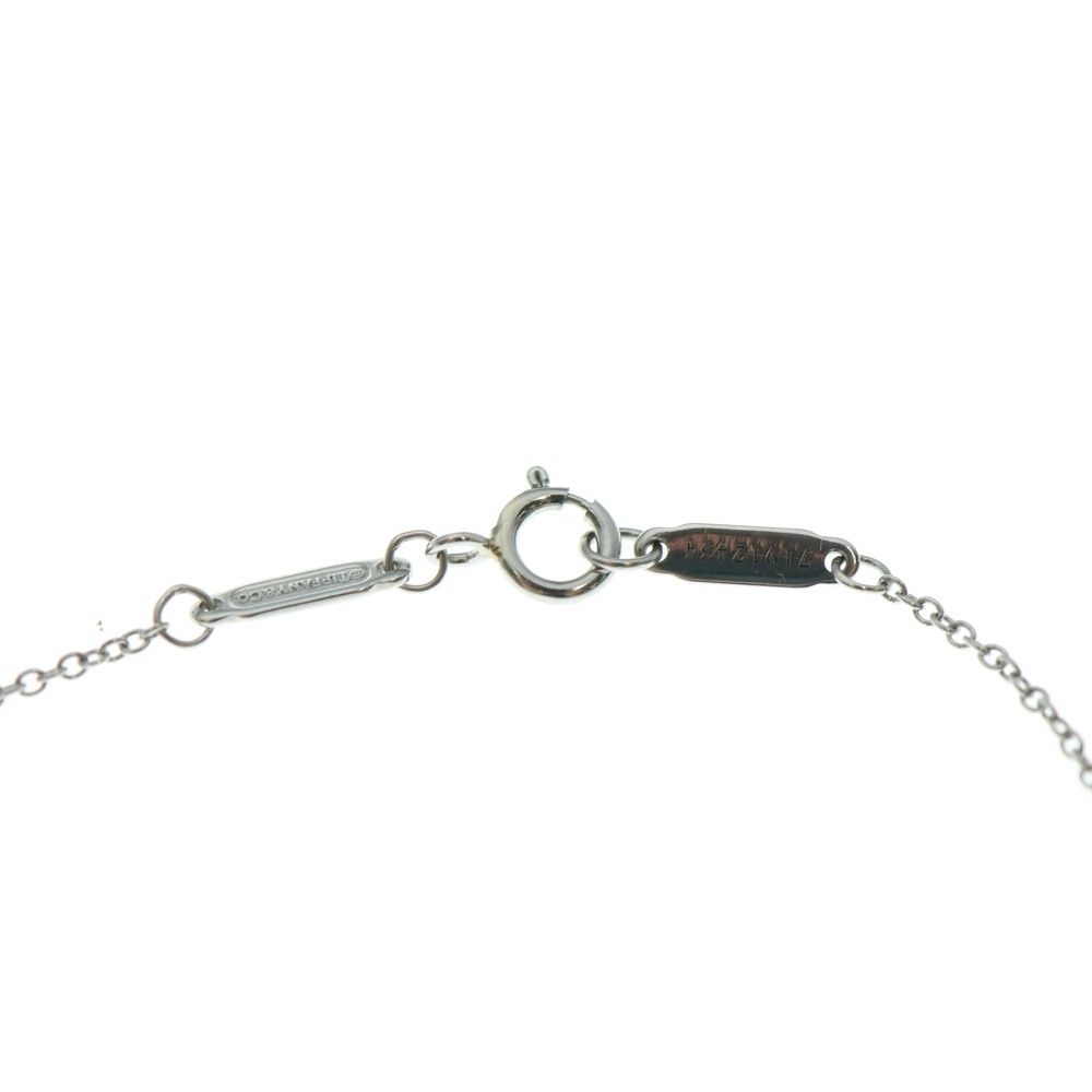 TIFFANY - Co. ティファニー ソリティア 1Pダイヤネックレス スクエアカット ペンダント チェーン シルバー Pt950 0.20ct 2.4g FORTGASGNV_COM_BR