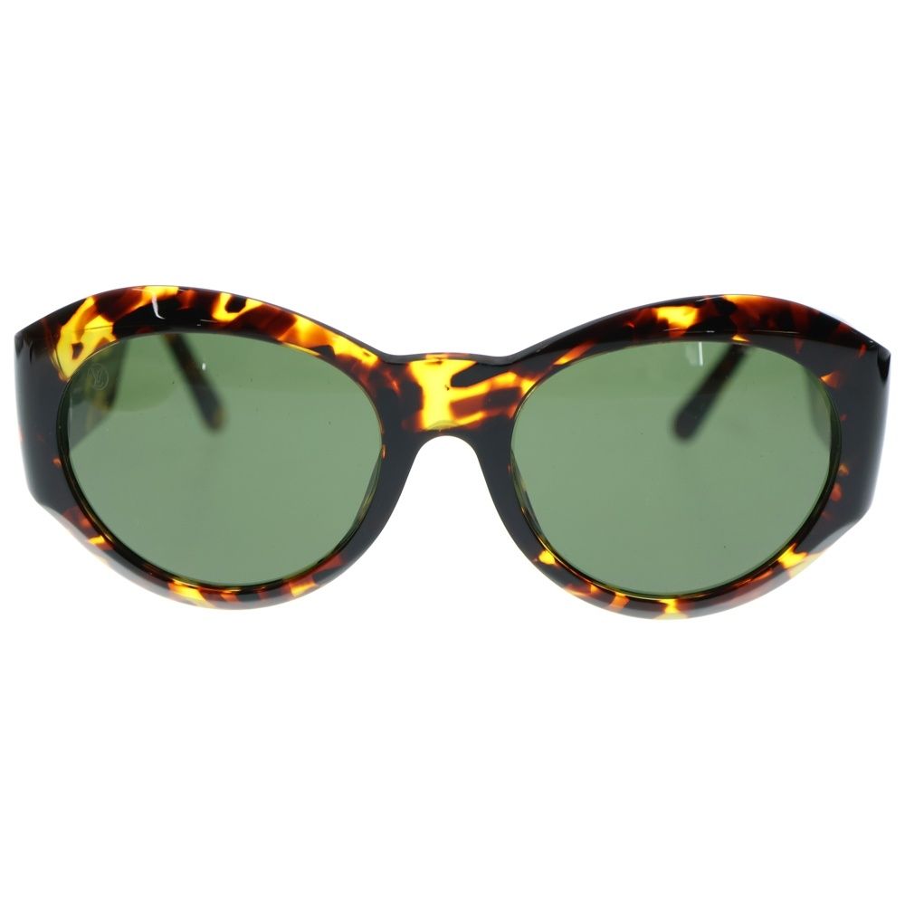 LOUIS VUITTON ルイヴィトン LVサークル ラヴェンテュラ ラウンドフレーム レンズ サングラス メガネ 眼鏡 アイウェア ゴールド金具 ブラウン Z1129E