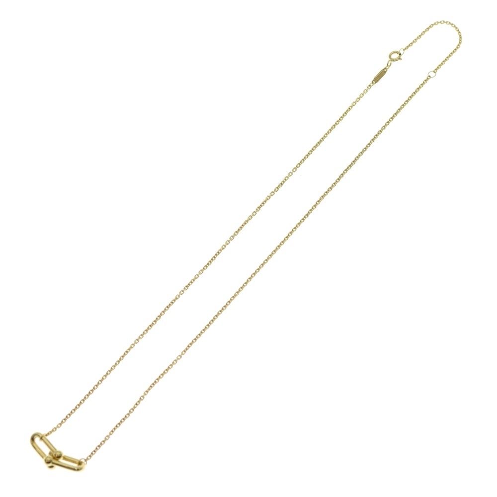 TIFFANY - Co. ティファニー ダブルリンク スモール ネックレス ペンダント チェーン イエローゴールド