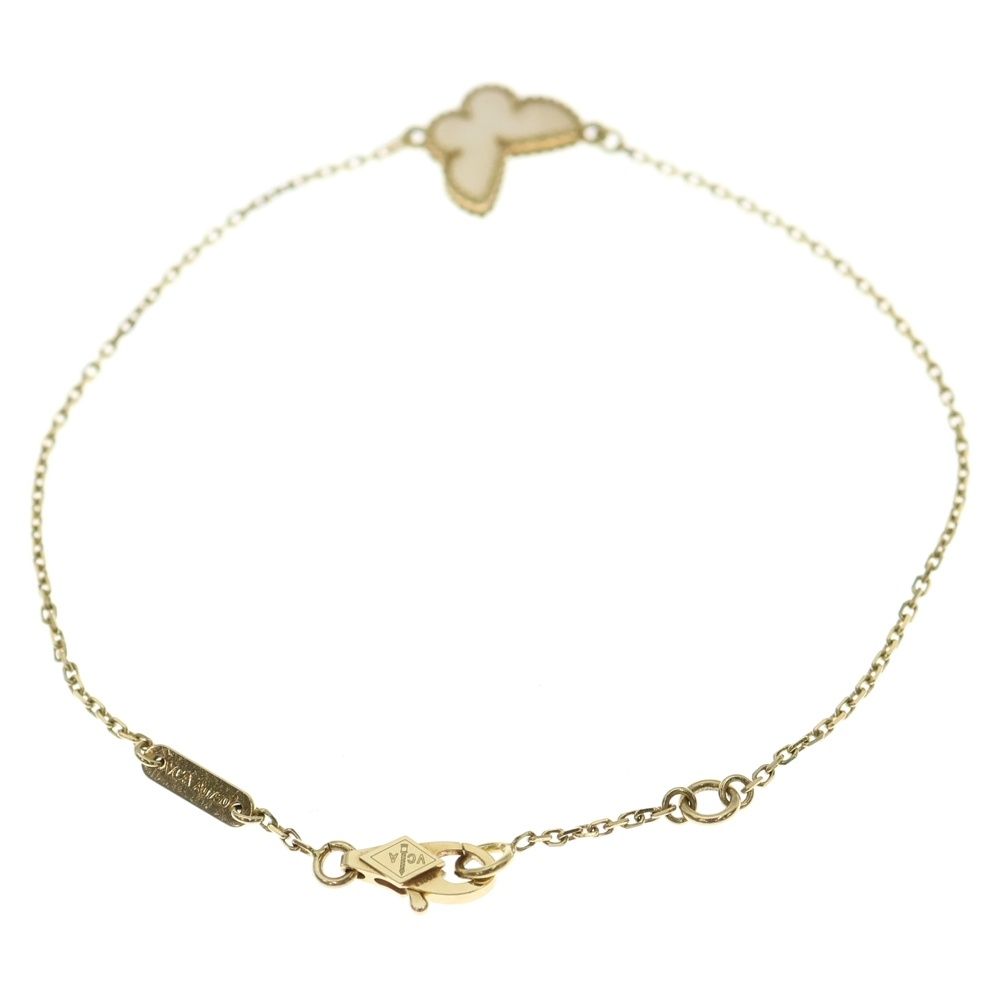 Van Cleef - Arpels ヴァンクリーフアンドアーペル スウィート アルハンブラ パピヨン マザーオブパール ブレスレット Au750 K18 YG イエローゴールド VCARF69000