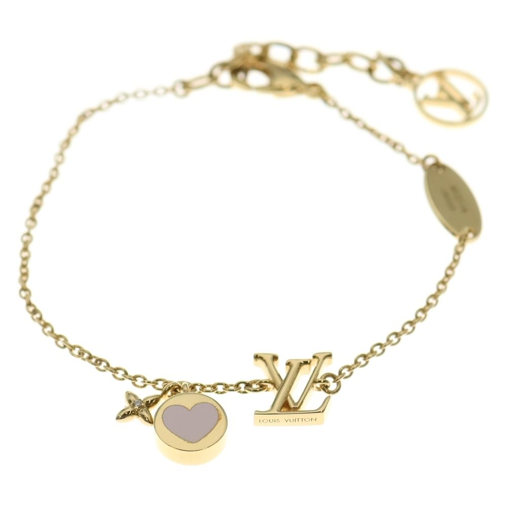 LOUIS VUITTON ルイヴィトン LVアイコニック ハート ブレスレット チェーン ゴールド M 1211 A