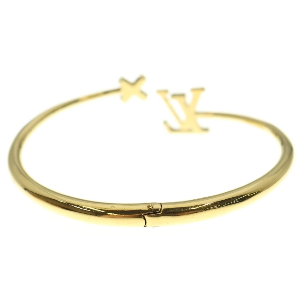 LOUIS VUITTON ルイヴィトン LVアイコニック ブレスレット バングル ゴールド M1197S