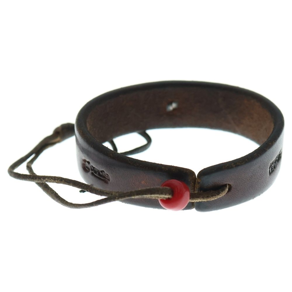 goro s ゴローズ 金メタル付きレザーブレス ブラウン